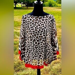 Tarnish One Size Fits Most
Poncho Shawl Wrap Animal Leopard Print NWT Nordstroms